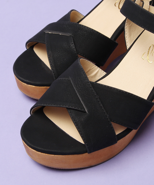 CIAOPANIC（チャオパニック）の「田中里奈×Ciaopanic　クロスウッドサンダル（サンダル・レディース・ベージュ/ブラック/ブラウン・22.5cm/23.5cm/24.5cm）」の8枚目の写真