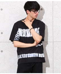 ボーダー柄染めTシャツ