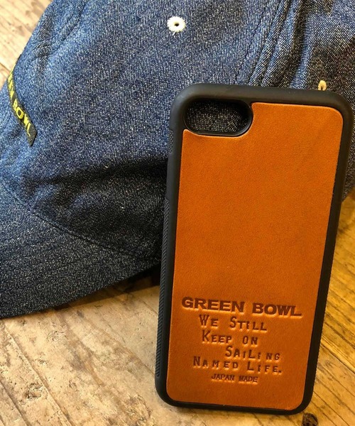 GREEN BOWL（グリーンボウル）の「GREENBOWL Leather iphone Cover/グリーンボウルレザーアイフォンカバー（スマホケース/カバー・メンズ・グリーン/キャメル/サックスブルー/ブラウン/マスタード・FREE）」の2枚目の写真