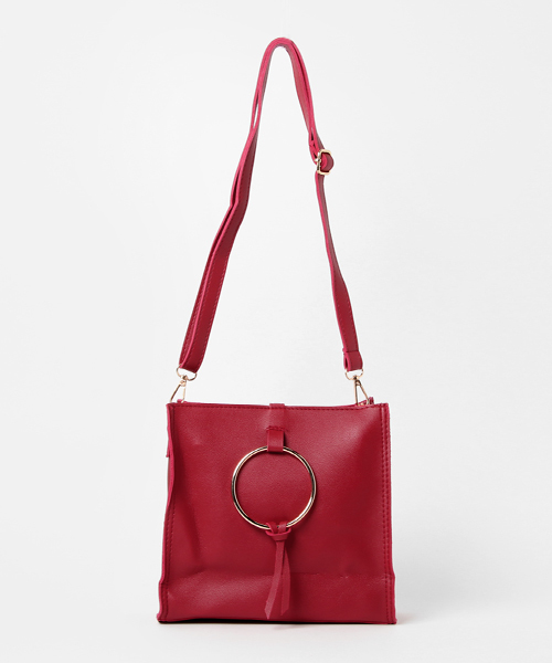 SpRay（スプレイ）の「リング付きショルダーバッグ（ショルダーバッグ・レディース・ブラック/ブラウン/ダークグリーン/キャメル/ボルドー/ネイビー/イエロー/レッド/ダークベージュ・FREE）」の9枚目の写真