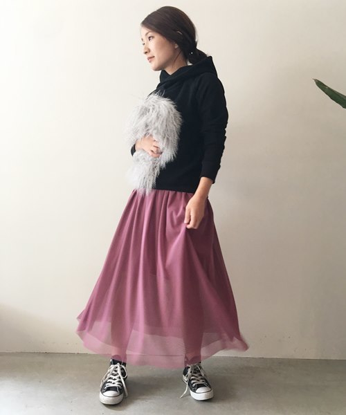 Banner Barrett(バナーバレット)の「【ZOZOTOWN限定】3WAYチュールスカート(スカート・レディース・ブラック/ライトグレー/パープル・38)」の3枚目の写真