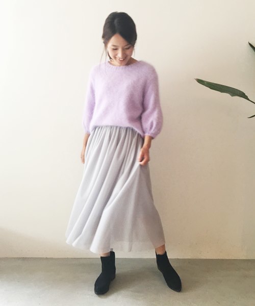 Banner Barrett(バナーバレット)の「【ZOZOTOWN限定】3WAYチュールスカート(スカート・レディース・ブラック/ライトグレー/パープル・38)」の14枚目の写真