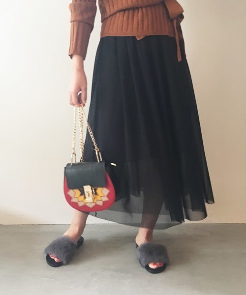 Banner Barrett(バナーバレット)の「【ZOZOTOWN限定】3WAYチュールスカート(スカート・レディース・ブラック/ライトグレー/パープル・38)」の6枚目の写真