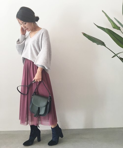 Banner Barrett(バナーバレット)の「【ZOZOTOWN限定】3WAYチュールスカート(スカート・レディース・ブラック/ライトグレー/パープル・38)」の4枚目の写真