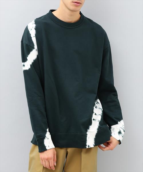 ADAM ET ROPE'(アダムエロペ)の「インレイ絞り染めロングスリーブTシャツ(Tシャツ/カットソー・メンズ・ダークグリーン/ダークブラウン・M/L)」の1枚目の写真