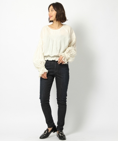 laboratory work（ラボラトリーワーク）の「カットワーク刺繍ブラウス（シャツ/ブラウス・レディース・ホワイト/ブラック/ラベンダー・MEDIUM）」の6枚目の写真