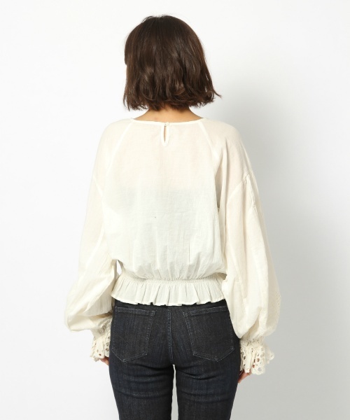 laboratory work（ラボラトリーワーク）の「カットワーク刺繍ブラウス（シャツ/ブラウス・レディース・ホワイト/ブラック/ラベンダー・MEDIUM）」の13枚目の写真