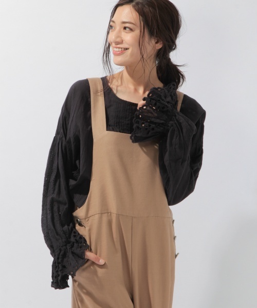 laboratory work（ラボラトリーワーク）の「カットワーク刺繍ブラウス（シャツ/ブラウス・レディース・ホワイト/ブラック/ラベンダー・MEDIUM）」の15枚目の写真