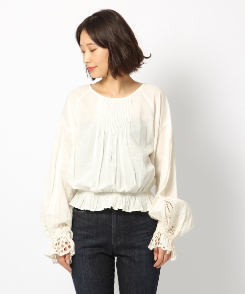 laboratory work（ラボラトリーワーク）の「カットワーク刺繍ブラウス（シャツ/ブラウス・レディース・ホワイト/ブラック/ラベンダー・MEDIUM）」の20枚目の写真