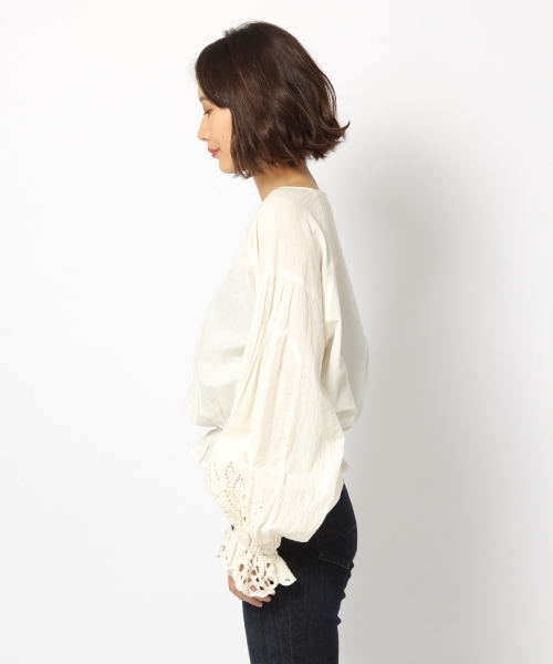 laboratory work（ラボラトリーワーク）の「カットワーク刺繍ブラウス（シャツ/ブラウス・レディース・ホワイト/ブラック/ラベンダー・MEDIUM）」の21枚目の写真