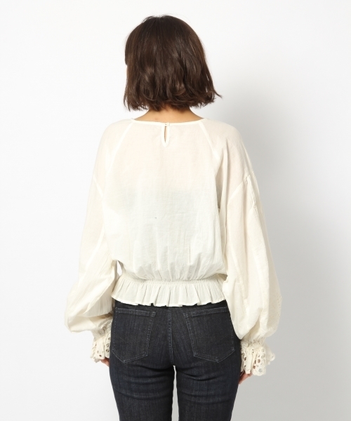 laboratory work（ラボラトリーワーク）の「カットワーク刺繍ブラウス（シャツ/ブラウス・レディース・ホワイト/ブラック/ラベンダー・MEDIUM）」の22枚目の写真