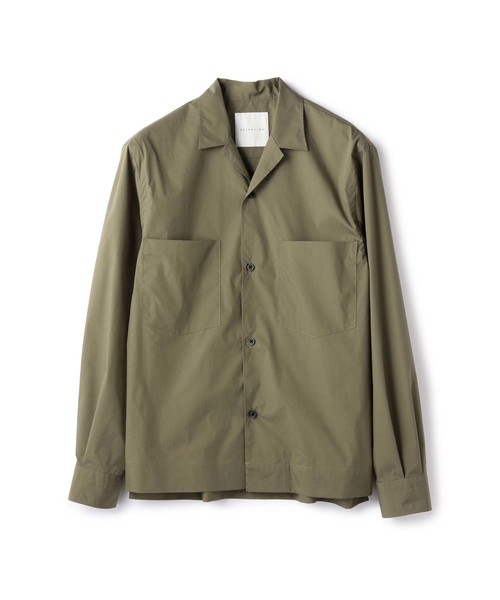 ESTNATION（エストネーション）の「ESTNATION タイプライターオープンカラーシャツ（シャツ/ブラウス・メンズ・オリーブ/ブルー・MEDIUM/SMALL/LARGE）」の2枚目の写真