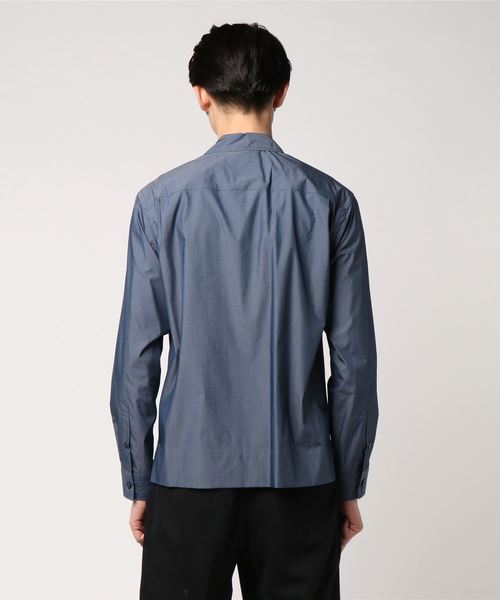 ESTNATION（エストネーション）の「ESTNATION タイプライターオープンカラーシャツ（シャツ/ブラウス・メンズ・オリーブ/ブルー・MEDIUM/SMALL/LARGE）」の7枚目の写真