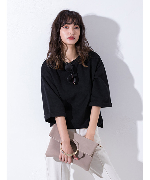 fifth（フィフス）の「Uネックバックロングプルオーバー（その他トップス・レディース・イエロー/ホワイト/ブラック・MEDIUM）」の3枚目の写真