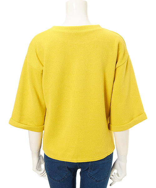 fifth（フィフス）の「Uネックバックロングプルオーバー（その他トップス・レディース・イエロー/ホワイト/ブラック・MEDIUM）」の7枚目の写真