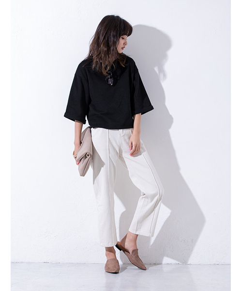 fifth（フィフス）の「Uネックバックロングプルオーバー（その他トップス・レディース・イエロー/ホワイト/ブラック・MEDIUM）」の12枚目の写真