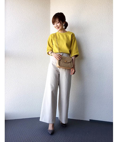 fifth（フィフス）の「Uネックバックロングプルオーバー（その他トップス・レディース・イエロー/ホワイト/ブラック・MEDIUM）」の15枚目の写真