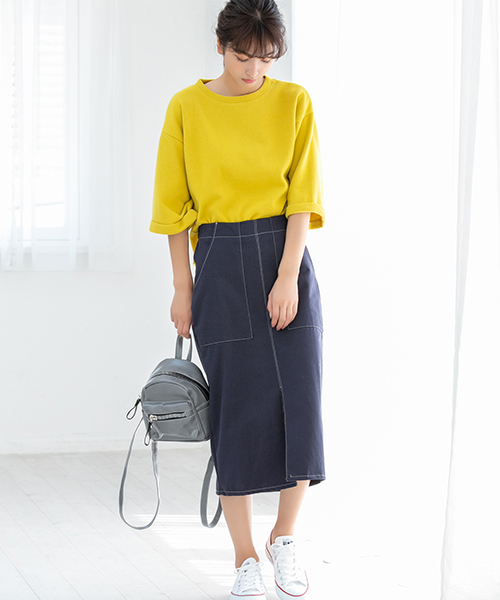 fifth（フィフス）の「Uネックバックロングプルオーバー（その他トップス・レディース・イエロー/ホワイト/ブラック・MEDIUM）」の16枚目の写真