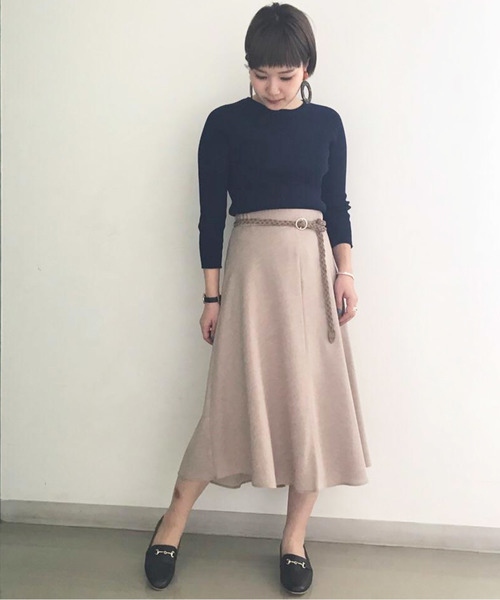 RIVE DROITE（リヴドロワ）の「リネンライクフィッシュテールスカート（スカート・レディース・ベージュ/イエロー/グリーン・36/38）」の2枚目の写真