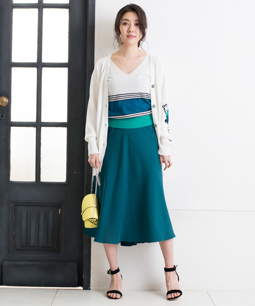 RIVE DROITE（リヴドロワ）の「リネンライクフィッシュテールスカート（スカート・レディース・ベージュ/イエロー/グリーン・36/38）」の3枚目の写真