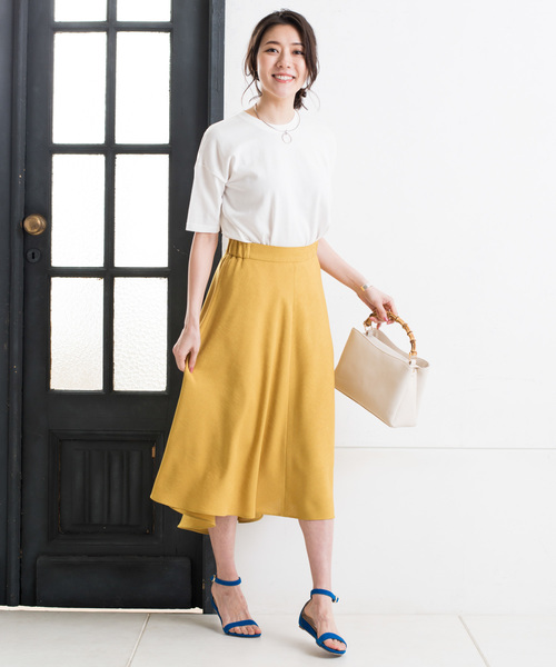 RIVE DROITE（リヴドロワ）の「リネンライクフィッシュテールスカート（スカート・レディース・ベージュ/イエロー/グリーン・36/38）」の8枚目の写真