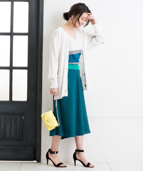 RIVE DROITE（リヴドロワ）の「リネンライクフィッシュテールスカート（スカート・レディース・ベージュ/イエロー/グリーン・36/38）」の11枚目の写真