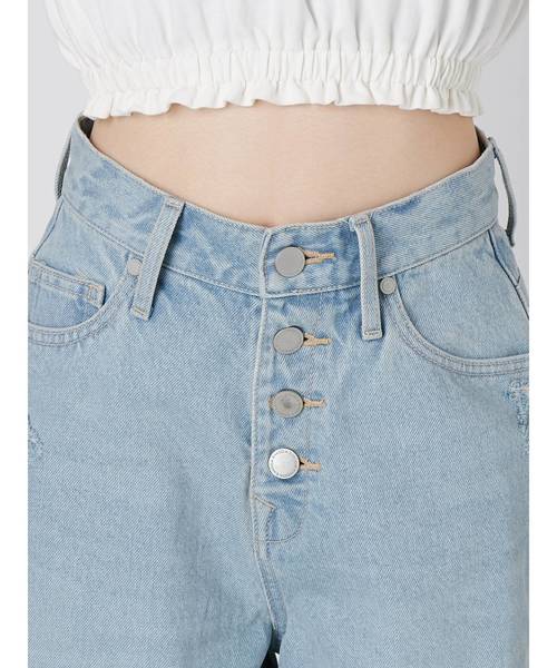 EMODA(エモダ)の「ハードクラッシュジャストウエストバギーデニム(デニムパンツ・レディース・インディゴブルー/ライトブルー・MEDIUM/SMALL/X-SMALL)」の13枚目の写真