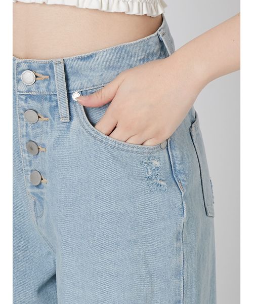 EMODA(エモダ)の「ハードクラッシュジャストウエストバギーデニム(デニムパンツ・レディース・インディゴブルー/ライトブルー・MEDIUM/SMALL/X-SMALL)」の14枚目の写真