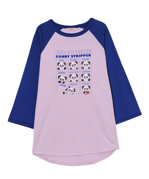 Candy Stripper（キャンディストリッパー）の「GOOD TIME RAGLAN Tシャツ（Tシャツ/カットソー・レディース・ブラック/ベージュ/ピンク・2）」の3枚目の写真