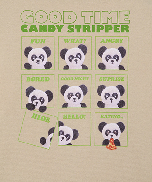 Candy Stripper（キャンディストリッパー）の「GOOD TIME RAGLAN Tシャツ（Tシャツ/カットソー・レディース・ブラック/ベージュ/ピンク・2）」の7枚目の写真