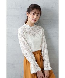 NATURAL BEAUTY BASIC | ハイネックレーストップス(Tシャツ/カットソー)