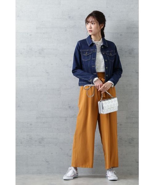 NATURAL BEAUTY BASIC(ナチュラルビューティーベーシック)の「ハイネックレーストップス(Tシャツ/カットソー・レディース・ブラック/オフホワイト/グリーン・MEDIUM)」の13枚目の写真