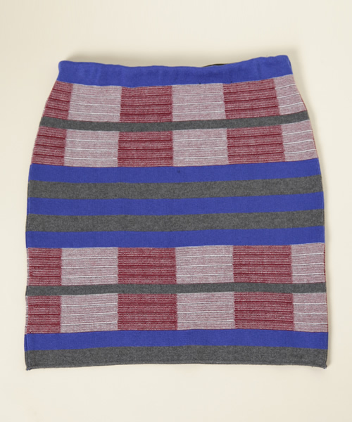 Another Edition（アナザーエディション）の「AE COL JQ KNIT SK（スカート・レディース・ダークグリーン/ターコイズブルー/ワイン・フリー）」の7枚目の写真