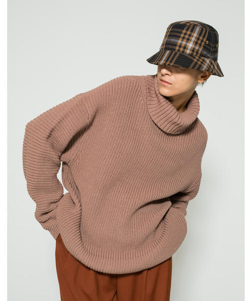 MONKEY TIME（モンキータイム）の「＜monkey time＞ PE AZE OVER SIZED OFF/TTL/ニット ◆（ニット/セーター・メンズ・ブラック/ライトピンク/グレー・LARGE/MEDIUM/SMALL）」の9枚目の写真