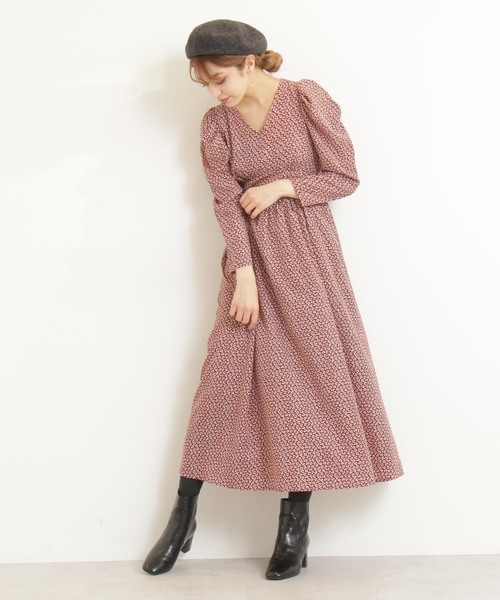 N.（N. Natural Beauty Basic）（エヌエヌナチュラルビューティーベーシック）の「パワーショルダーマキシワンピース（ワンピース・レディース・ブラック系その他/レッド系その他・MEDIUM）」の6枚目の写真