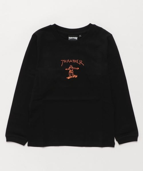 THRASHER（スラッシャー）の「GONZ ART YOUTH L/S T-SHIRTS（Tシャツ/カットソー・キッズ・パープル/ネイビー/ホワイト×ブラック/ブラック×ホワイト/ブラック系その他・130/140/150）」の3枚目の写真