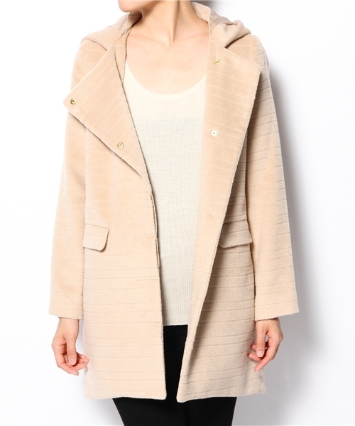 SENSE OF PLACE by URBAN RESEARCH（センスオブプレイスバイアーバンリサーチ）の「TRボーダーコート（その他アウター・レディース・ベージュ/カーキ・36/38）」の5枚目の写真