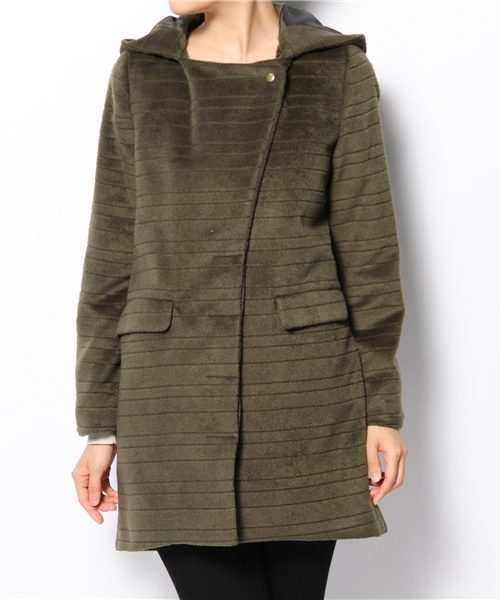 SENSE OF PLACE by URBAN RESEARCH（センスオブプレイスバイアーバンリサーチ）の「TRボーダーコート（その他アウター・レディース・ベージュ/カーキ・36/38）」の14枚目の写真