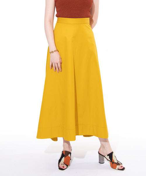 ESTNATION（エストネーション）の「ESTNATION / コットンギャバマキシスカート（スカート・レディース・オフホワイト/ベージュ/イエロー/ネイビー・36/38）」の4枚目の写真