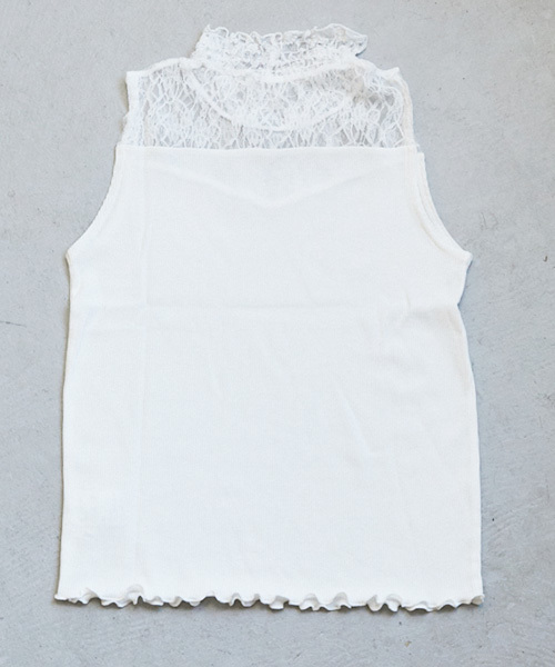 PairPair(ペアペア)の「フリルネックレース切り替えリブタンク(タンクトップ・レディース・ブラック/オフホワイト・FREE)」の18枚目の写真