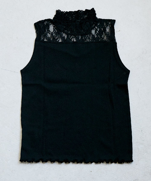 PairPair(ペアペア)の「フリルネックレース切り替えリブタンク(タンクトップ・レディース・ブラック/オフホワイト・FREE)」の19枚目の写真