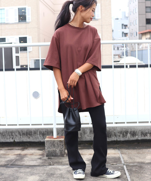 Canal Jean キャナルジーン の Red Chop Works レッドチョップワークス 横割れ半袖無地tシャツ Tシャツ カットソー Wear