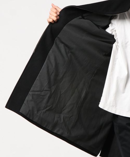 OURET　ウールメルトン スタンドカラーZIPコート　黒　サイズ2 OURET ウールメルトンスタンドカラーZIPコート /BLACK