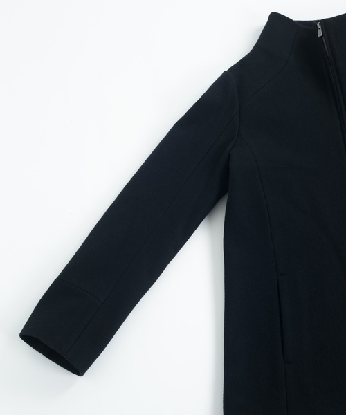 OURET（オーレット）の「ウールメルトン スタンドカラーZIP