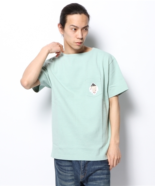 BEAMS T（ビームスティー）の「C.E / BIG HEAVY  TEE（Tシャツ/カットソー・メンズ・オレンジ/ミント・LARGE/MEDIUM/SMALL）」の12枚目の写真