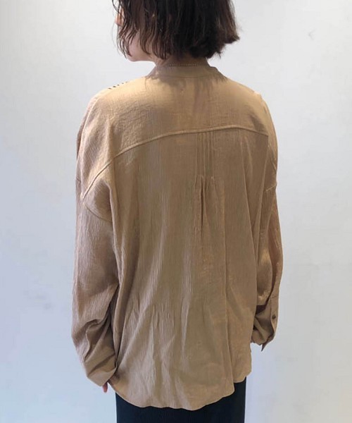 TODAYFUL（トゥデイフル）の「クレープシャツ（シャツ/ブラウス・レディース・ベージュ/ミント・FREE）」の8枚目の写真