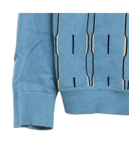 ブランド古着】Vertical Stripe Knit L／S Polo ニットポロシャツ