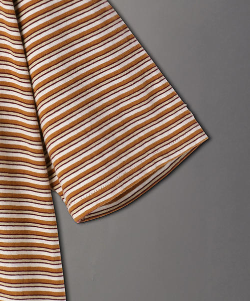 6（ロク）の「＜6(ROKU)＞BORDER T-SHIRT/Tシャツ（Tシャツ/カットソー・レディース・ブラウン/ケリー・FREE）」の5枚目の写真