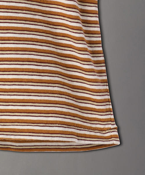 6（ロク）の「＜6(ROKU)＞BORDER T-SHIRT/Tシャツ（Tシャツ/カットソー・レディース・ブラウン/ケリー・FREE）」の6枚目の写真