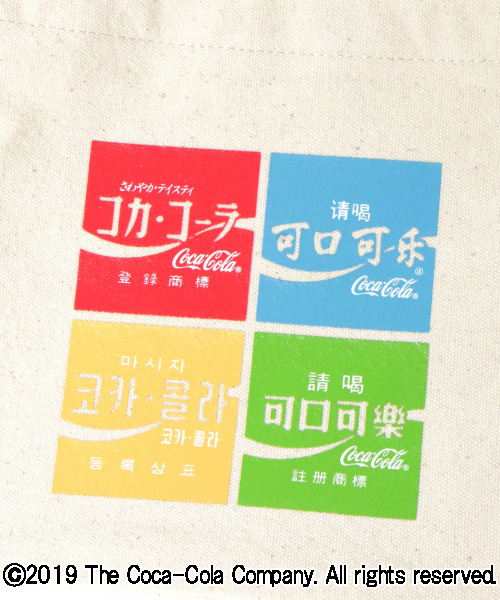 GLOBAL WORK（グローバルワーク）の「「コカ・コーラ」キンチャク/833325（ハンドバッグ・レディース・オフホワイト/ブラック/その他1/イエロー・FREE）」の6枚目の写真